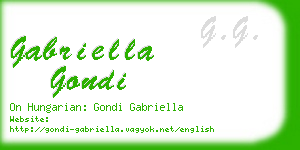 gabriella gondi business card